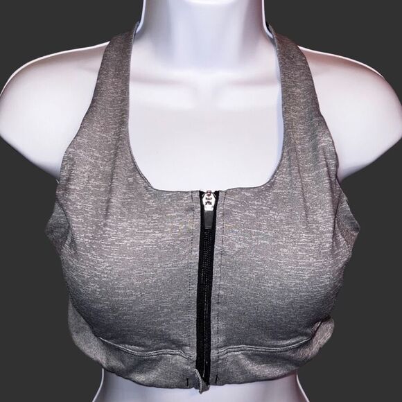 Tek Gear Front Zip Sports Bra Size Medium - Picture 1 of 4